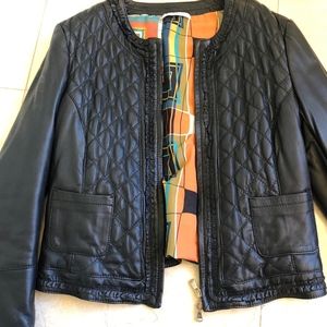 Leather Quilted Jacket